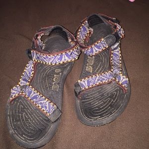 Tribal pattern Teva shoes